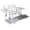 Easy Cleaning Hospital Stainless Steel Patient Trolley Cart