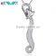 925 Sterling Silver Rhodium Plated Cubic Zirconia Charm Fox Pendants Necklaces Women