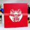 new design 3D handmade chinese new year pop up greeting card
