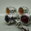 2x Chrome Retro Motorcycle Turn Signals Bullet Blinker Amber Indicator Light New