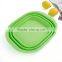 Hot Red Scalable Folded Platinum Silicone Collapsible Colander Multi Uses Fruit Basket Strainer Plates Kitchen Practical Tools
