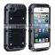 Best Waterproof metallic Case for iPhone 5 5S Silver Silicone Shockproof Housing Cover for iPhone