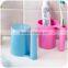 creative plastic mug cup with toothbrush holder