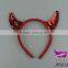 The high quality sequins little devil horns headdress party hairband Ox horn headdress