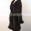Luxury design knitted mink fur coat / mink fur long black coat