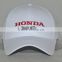 Guangzhou professional custom 100% cotton white hat factory Famous auto brand baseball cap