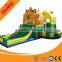 Removable inflatable banner bounce house with slide inside