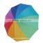 Manual Open Rainbow Fashion Long Umbrella With 10 Ribs