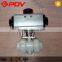 pph double union plastic pneumatic ball valve