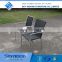 imitating stone patio table top, black rattan garden chairs, 6 chairs with 1 patio table wicker patio set(SSC008)