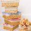 FD7015 Natural Square Bamboo Basket Weaving for packaging