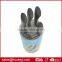 5 pcs kitchen knife set with plastic universal knife block