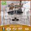 TH379 modern stainless steel cheap round glass cafe table chair set