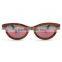 Retro Wooden Frame Sexy Cat Eye Sunglasses for Women Rose Wood Sun Glasses