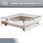 modern living room furniutre glass side table with wheels