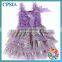 Fashion Latest lace Lavender Boutique Beautiful Fairy Tale Princess Dress For Girls Princess Frock Design Dress