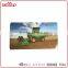 Children bread cutting used plastic mini cutting board for breakfast