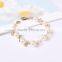 Gold Star Pearl Linked Bracelet Gold Chain Bracelet Elegant Dainty Bracelet