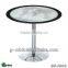 round dining table, modern hotel lobby glass round table