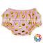 2015 Cute Newborn Baby Girls Pink Ruffle Bloomers Set With Match Bow Headband Kids Ruffle Gold Polka Dot Bloomers