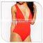 Wholesale alibaba china women red deep v swimwear 2016