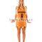 Women's Orange Crayon Fancy Dress Costume
