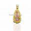 Three Tone plated simple mother mary pendant