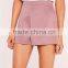 High Waist Women Plain Pink Satin Shorts Lilac Wholesale High Quality