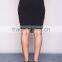 Bulk Price Fashion Design Ribbed Bodycon Midi Skirt For Women With Black Tied Front Fashionable Clothes