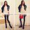 custom euramerican v neck style cotton long sleeve fit women t shirt