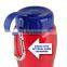 USA Made 18 oz Transparent Sports Bottle With Tethered Lid - BPA/BPS-free, FDA compliant and comes with your logo