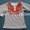 LY-183 modern toddler girl boutique outfits kids fall girl chevron top and stripe ruffle pants set