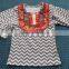 LY-183 modern toddler girl boutique outfits kids fall girl chevron top and stripe ruffle pants set