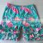 Adorable kids summer shorts new designs girls flamingos prints shorts low moq shorts wholesale