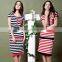 Wholesale fashion summer stripe designed 1 pc pajama for women