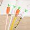 Novel creative 3d carrot jumbo magic gel pen top erasers packing logo customs