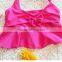 2017 wholesale Flower Baby Girls summer beachwear top Bikini with Ruffled Shorts