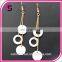 Han edition accessories wholesale minimalist stud earrings Bohemian tassel white shells multilayer female pendant earrings