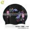 Fashion Silicone Swim Cap Hat for Women Long Hair With Ear Cup Waterproof
