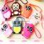 Cute 3D Owl Shape Silicone Coin Purse Zipper Wrist Car Key Holder Wallets