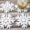 5mm thickness White Snowflake shape wool felt Christmas Coasters for Winter Holiday Decor