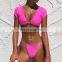 Short Sleeve Bikini Set 2019 Separate Female Swimsuit Brazilian Thong Sexy Biquinis Crop Top Swimwear Bathing Suit