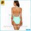 New Design 2016 Hot Women Sexy Mint Green Backless One-Piece Swimwear