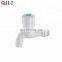 white plastic long nose bib cock water faucet