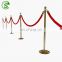 Polished Brass Traditional Rope Stanchions for Crowd Control