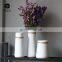 Simple white hemp rope dried flower ceramic vase for home decor