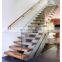 Customized indoor wooden staircase antique design stair