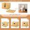 Natural Bamboo Free-Standing Toilet Paper Holder with Shelf Tray Bathroom Tissue Holder Organizer Box for Toilet Paper Storage