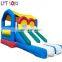 Outdoor playground used clown printing inflatable bouncers combo castle tnet