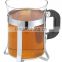 glass coffee cup with stainless steel handle, drinking glass coffee cup,coffee cup with high quality